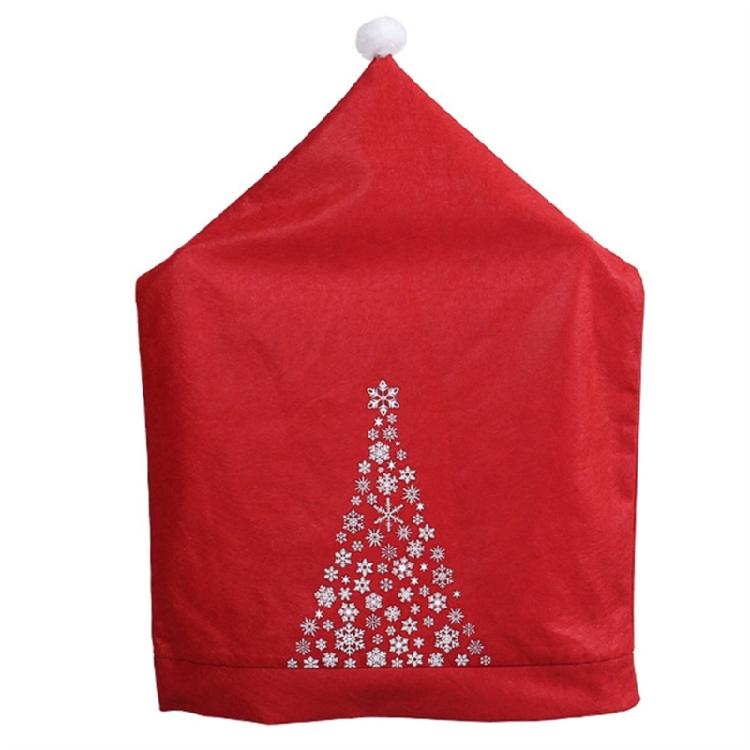 Christmas Chair Cover Snowman Tree Elk Dining Chair Back Covers for Dining Room