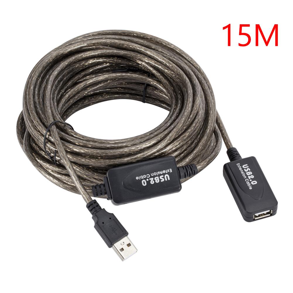 5/10/15/20m USB 2.0 Extension Cable High Speed Male To Female Active Repeater Wireless Network Card Extension Cord USB Adapter
