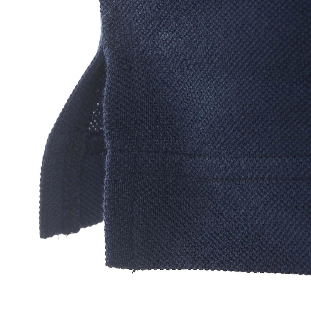 Sinacova Short Sleeve Polo Indian Pique Classic Size M Men's Shirt, 100% Cotton, Cotton, Outer, Simple, Design, Navy, (10000570)