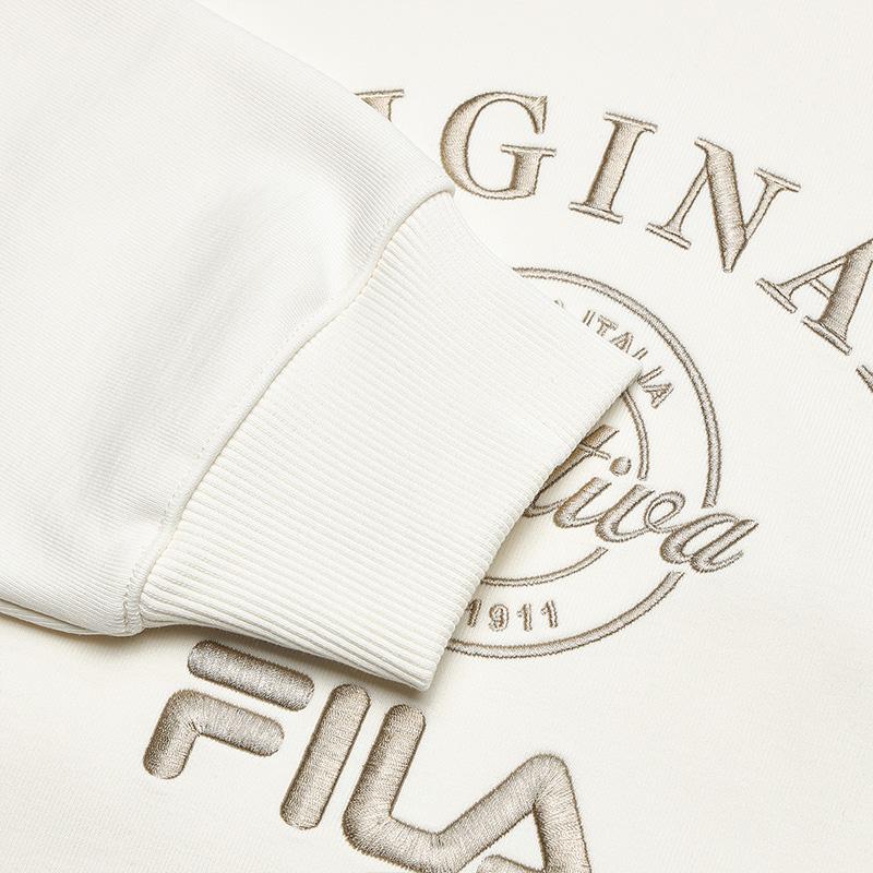 New FILA ORIGINALE Sweatshirt Women's Fresh Ivory F11W449210FIV