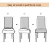 Soft Dining Chair Cover Elastic Spandex High Back Stretch Chair Cover Slipcover Solid Color Kitchen Chair Cover Kitchen
