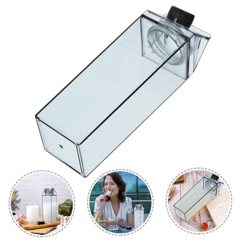 HOMOCONO 1-Piece Milk Bottle, Juice Bottle, Mini Kettle, Beverage Bottle, Milker Pitcher, Cold Drink Bottle, 500ml Bottle, Plastic, Black