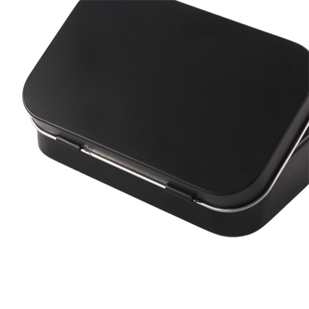 Tin Jewelry Coin Organizer Key Organizer Black Black Storage Box Card Case Metal Empty Box Candy Box