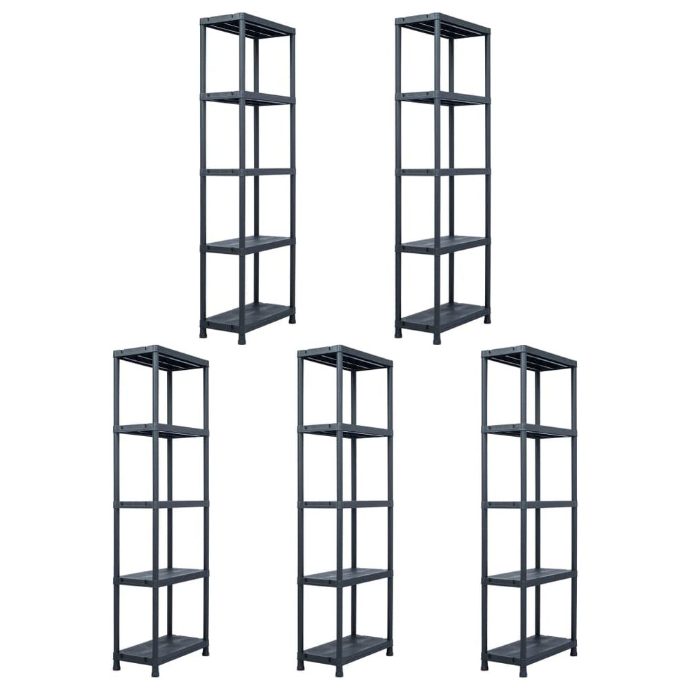Étagères de rangement 5 pcs  125 kg 60x30x180 cm Plastique