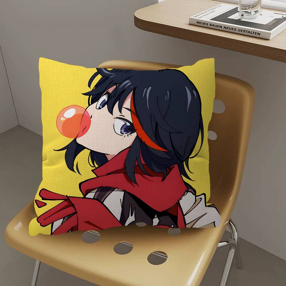 1pc Cool Anime K-KILL La KILL Vintage Cushion Cover Inches Farmhouse Decor Home Throw Pillow Covers for Couch Decorations