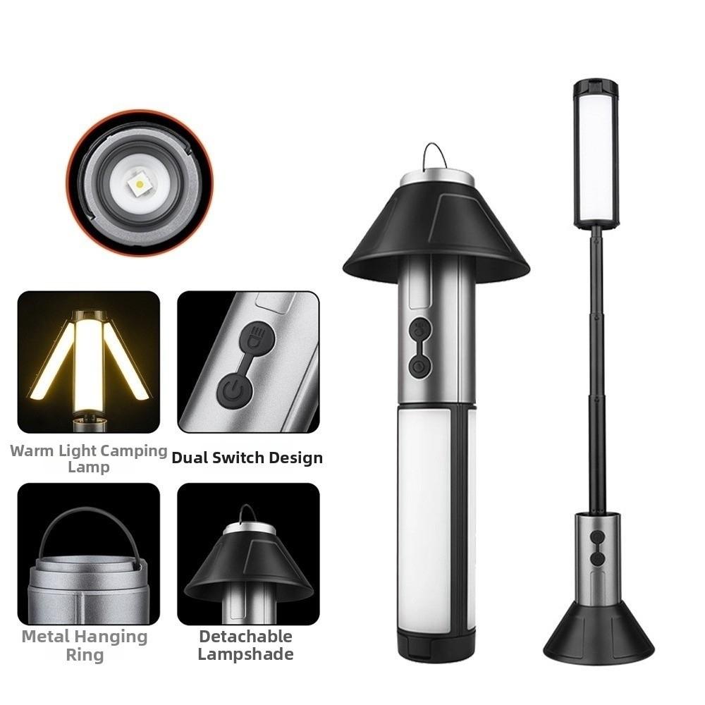LED Light Emergency Lamp Telescopic Telescopic Flashlight Camping Light  Work Light