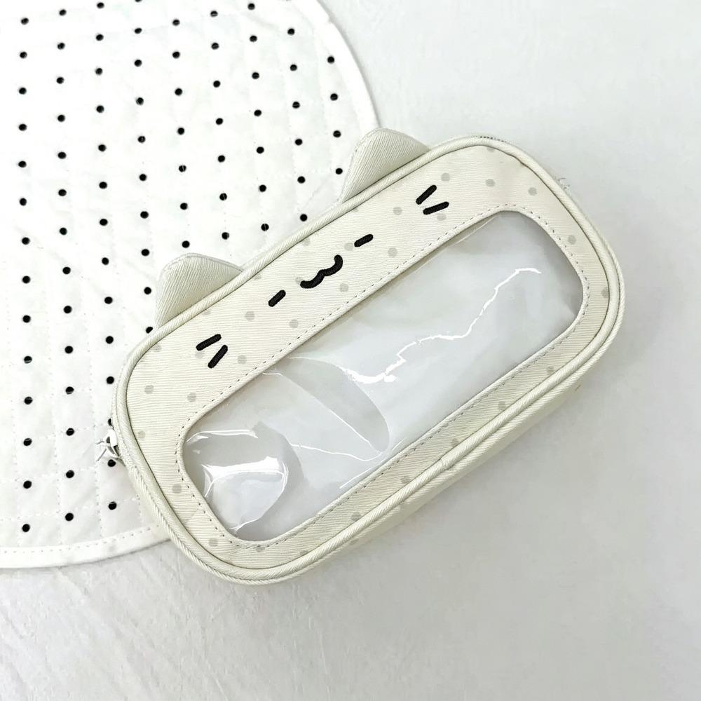 

With Ita Display Window Pencil Case Double Layers Stationery Bag Pencil Pouch Students бежевый