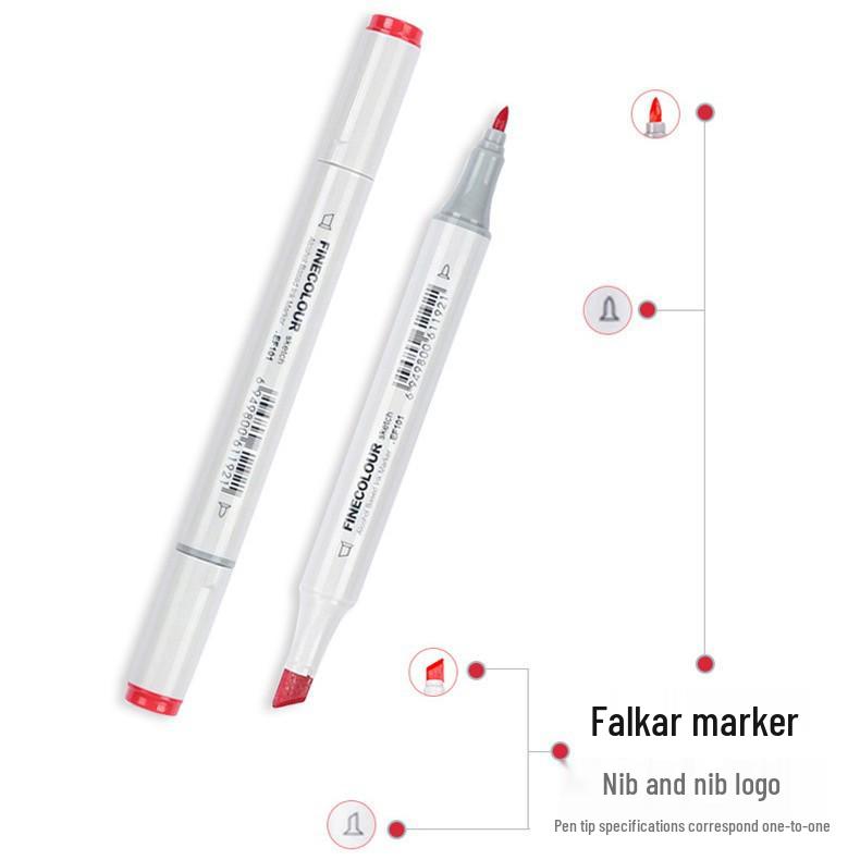 Fakale 2nd Gen Finecolour Anime Markers Set, 160 Oil-Based Professional Student Colors