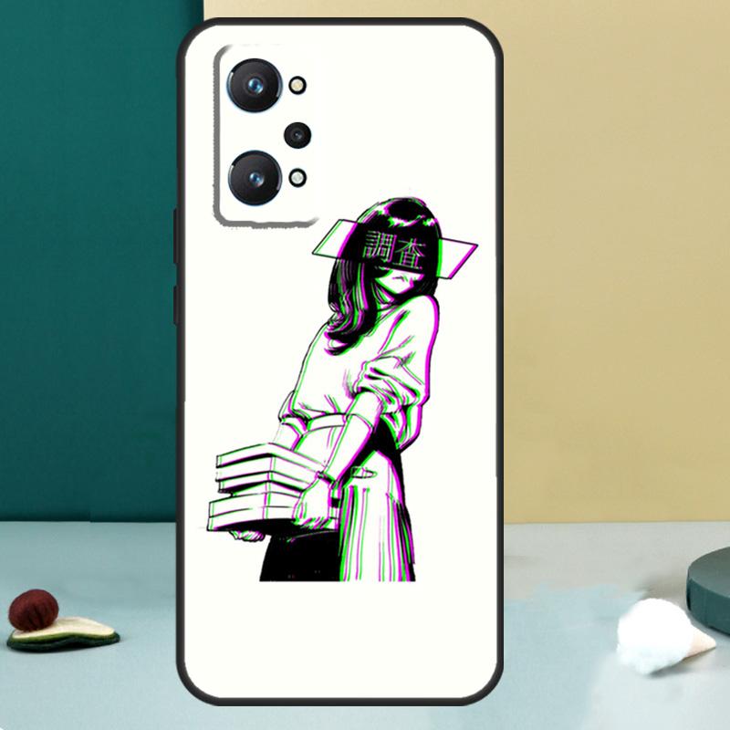 Sad Japanese Aesthetic Art For Realme GT 6T 5 6 GT 7 Pro C67 C75 C61 C55 C53 C51 C21Y C25S 10 11 12 13 14 Pro Plus Case