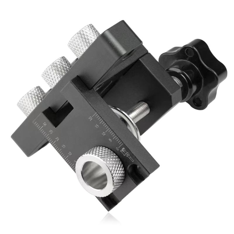 3 In 1 Pocket Hole Jig Kits, 8/10/15mm Pocket Hole Wood Doweling Drilling Template Positioning Clip Adjustable Drill