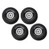 4 PCS 17 Short Course Truck Tires Easy To Install Strong Grip White Rim RC Model Car Tires for