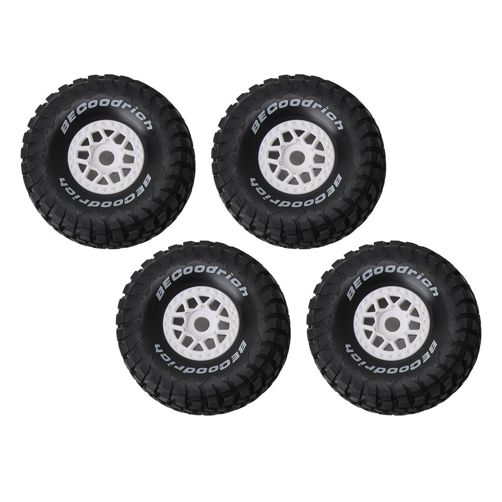4 PCS 17 Short Course Truck Tires Easy To Install Strong Grip White Rim RC Model Car Tires for