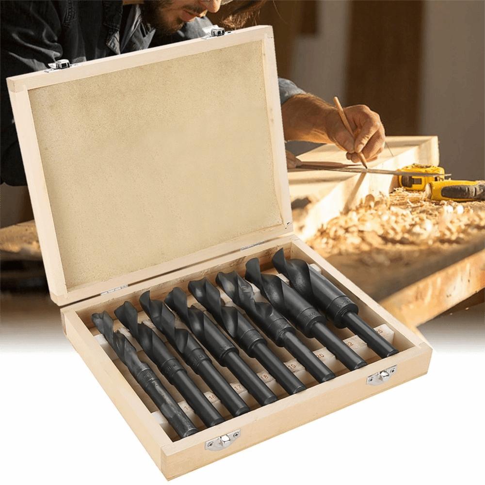 8pcs 14-25mm HSS Drill Bits Black Drill Bit Set Durable High Speed Steel Drill Bits  Metal