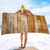 Retro Aged Barn Wood Beach Towel Sand Free Farmhouse Beach Towel Bathing Towel Lightweight Pool Towels for Adult Women Men