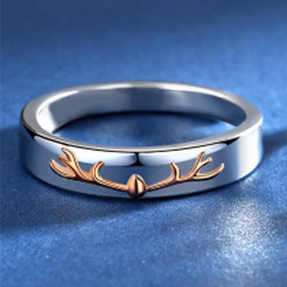 

Elk Style Couple Rings Trend Finger Ring With Crystal Zircon Stone Ring For Lover Women Men Anniversary Gifts Zircon KCR133 6