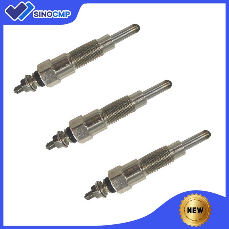 

Set of 3 Glow Plugs M87919 for John Deere 330 375 455 6x4 755 X495 2020 2030 3TNE68 3TNA72 3TN66C 3TNA72UK 3TNE74 Diesel Engine серебряный
