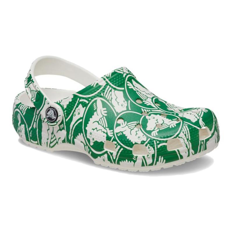 Crocs Resin Casual Fashion Children's Sandals White Green Children's Style