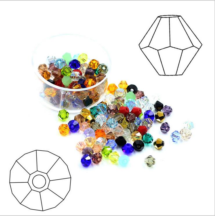 New 4-6-8mm Austria Crystal Beads Spacer Glass Bead DIY Earrings Bracelet Choker Necklace Jewelry Making