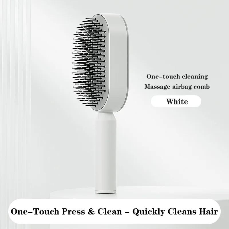 Massage Comb Hair Brush Self Cleaning Hair Brush for Women One-Key Quick Hair Comb 3D Air Cushion Hair Styling Tools