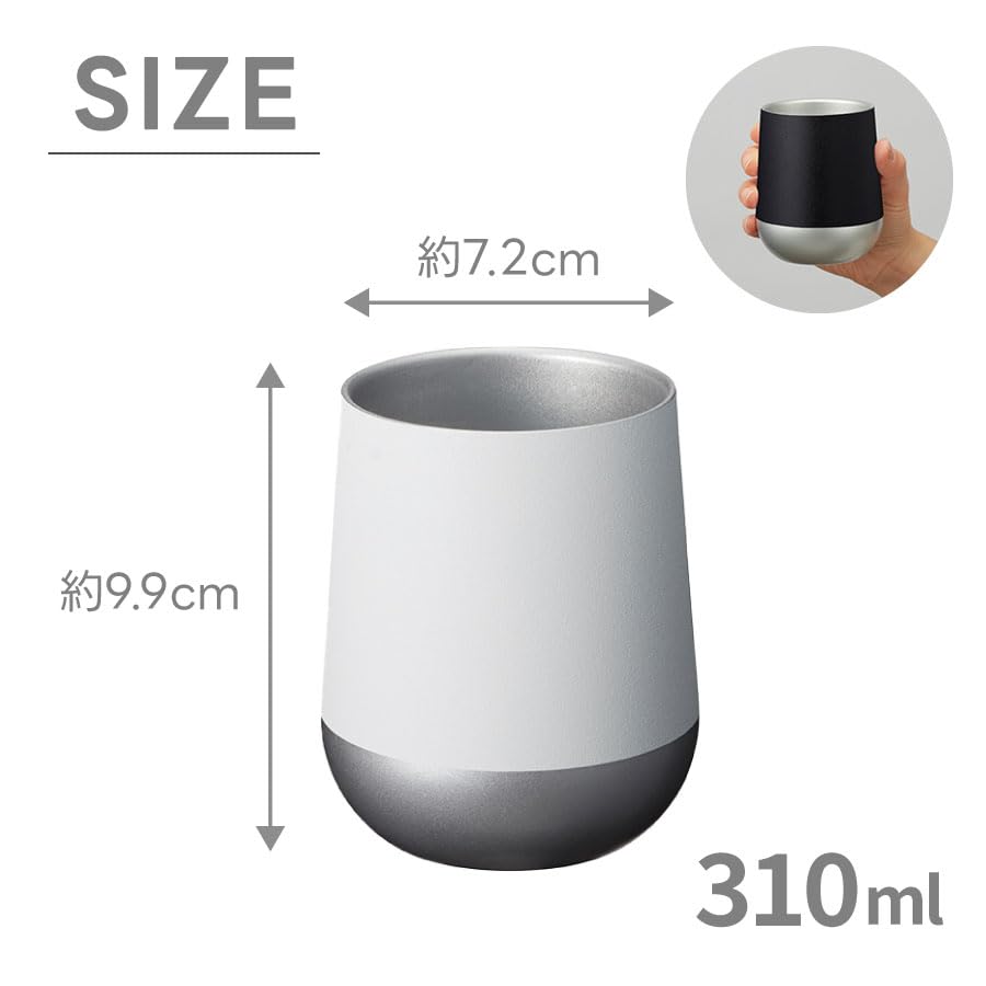 Zalatto Thermo Round Tumbler, 310ml Eco-Friendly Thermos Cup, Mug, Tumbler, Insulates Hot and Cold Drinks, Made of Stainless Steel, Unbreakable,