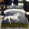 White Horse Bedding Set Boys Girls Twin Queen Size Duvet Cover Pillowcase Bed Kids Adult Fashion Home Textileextile