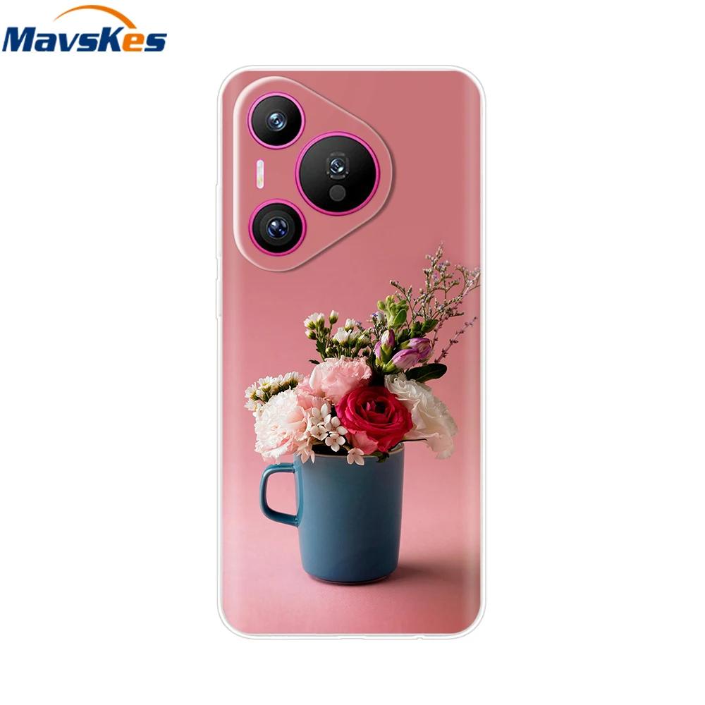 For Huawei Pura 70 Case Cute Cartoon Painted Cover Clear TPU Phone Cases For Huawei Pura 70 Pro+ Plus Pure70 70Pro Soft Fundas
