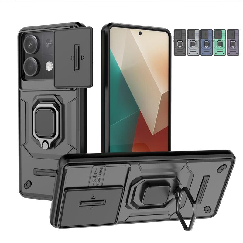For Xiaomi Redmi Note 13 Pro 5G Case Cover Redmi Note 13 Pro Capas Shockproof Phone Bumper Ring Holder Fundas Redmi Note 13 Pro