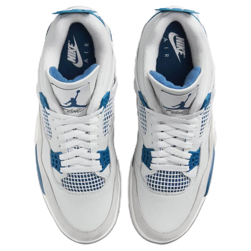 Air Jordan 4 Retro Military Blue 2024 Sneakers Unisex Crema Bianco Sporco Grigio Neutro FV5029-141