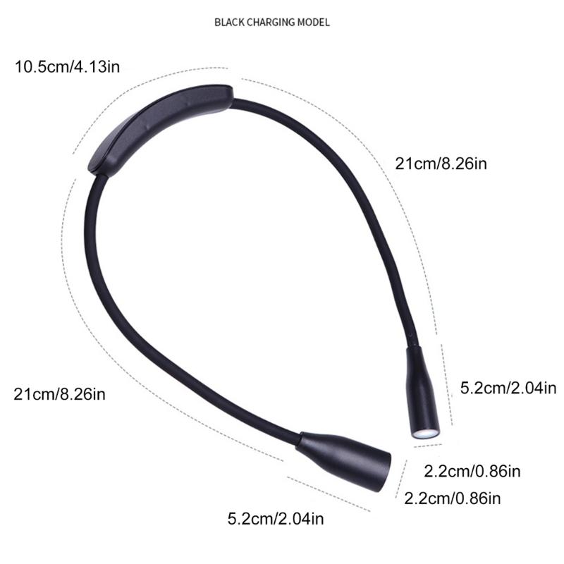 Versatile Neck Book Light LED Neck Reading Light With Adjustable Brightness,Soft Grip Pad,For Reading & Crafting