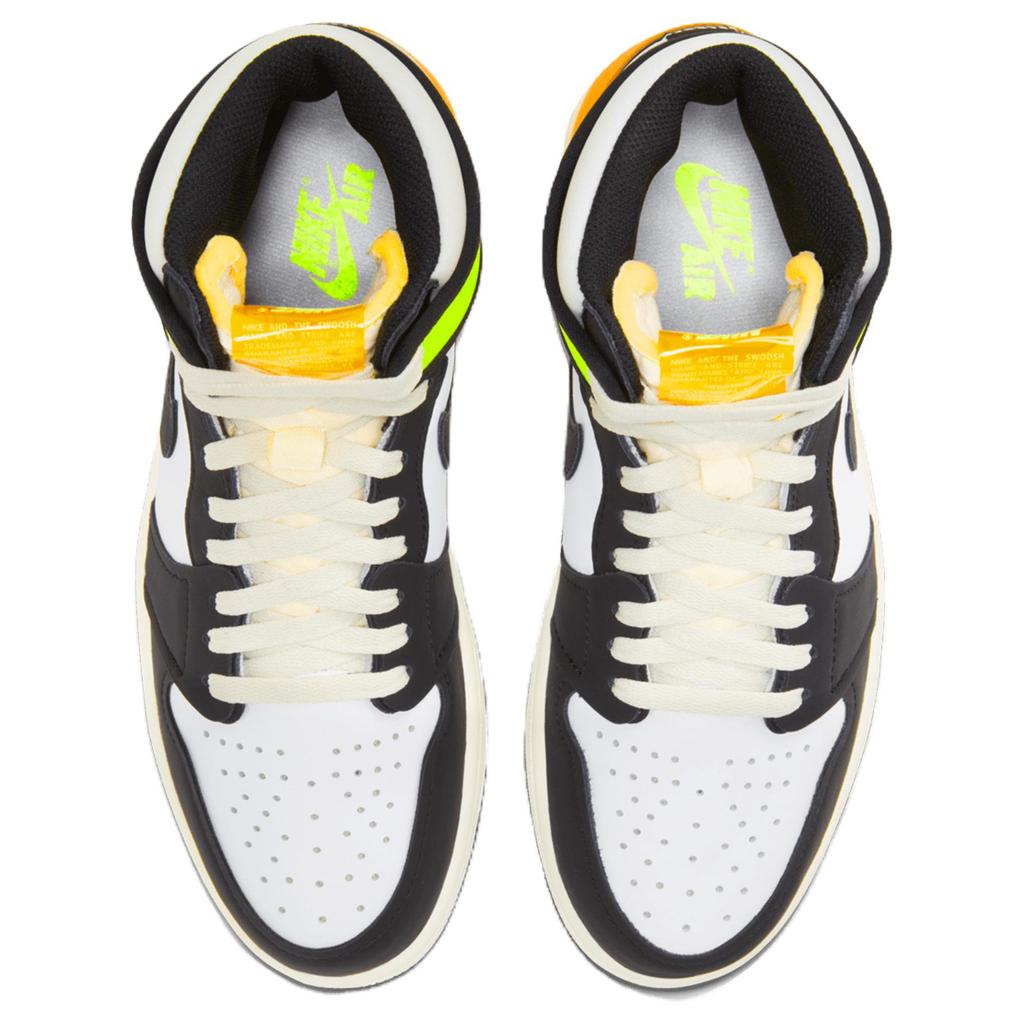 Jordan 1 Retro High White Black Volt University Gold 555088-118