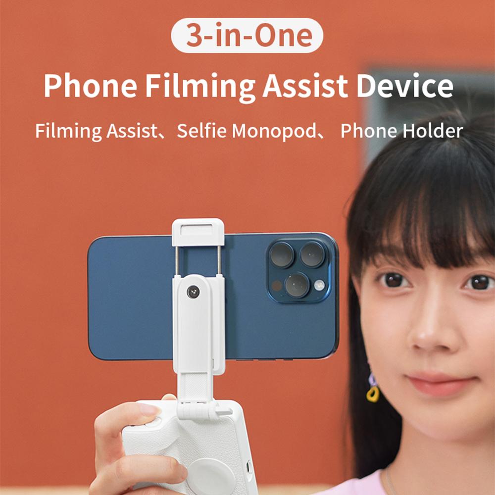 

E6 Bluetooth-compatible Remote Shutter Aluminum Alloy Extendable 52CM Selfie Stick White