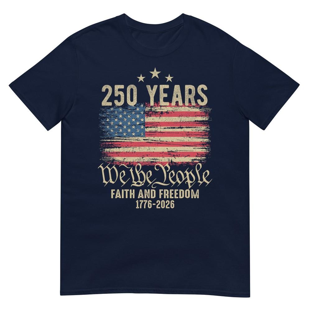 250 Years American Flag 1776 2026 Patriotic 4th Of July TShirt S
