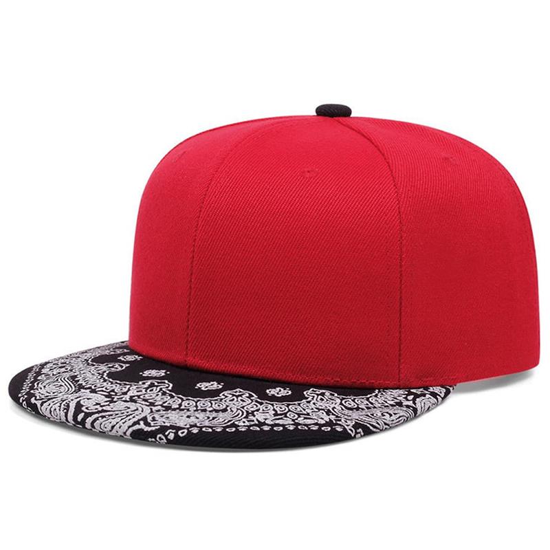Moda Nuevo Sombrero de Borde Plano Sombrero de Flor de Anacardo Borde Estampado Sombrero Hip Hop Callejero Diaria Ocio Viaje Sombrilla Gorra de Béisbol