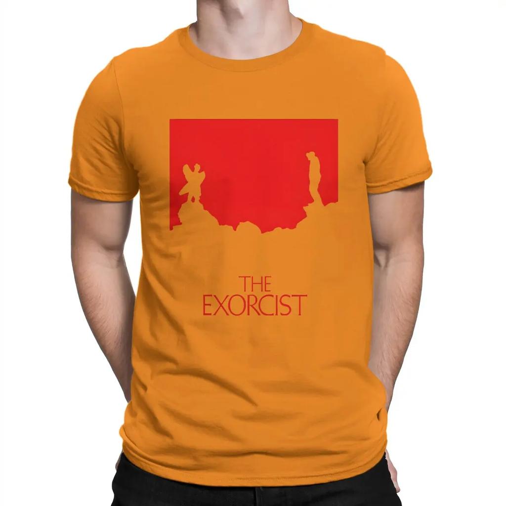 Back T Shirt Men 100% Cotton Humorous T-Shirts Round Collar T-The Exorcist Tees Short Sleeve Clothes Gift Idea