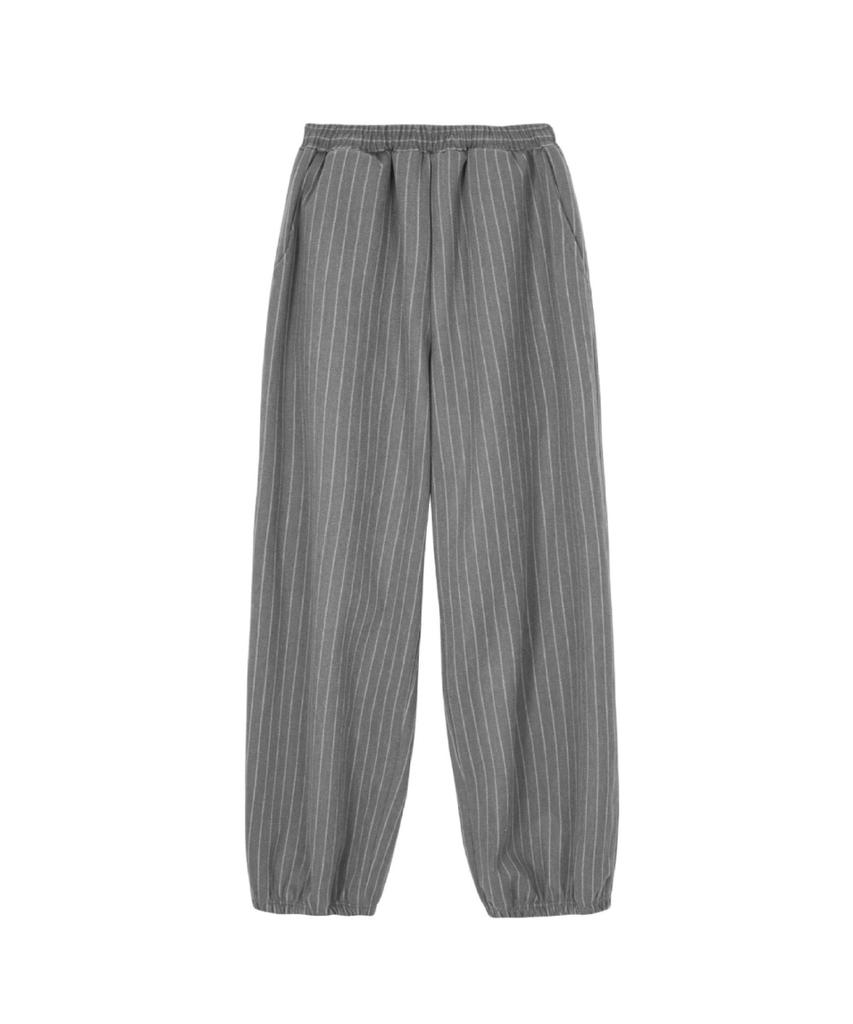 HONO REPORT Easy Big Pants_Oat Stripe