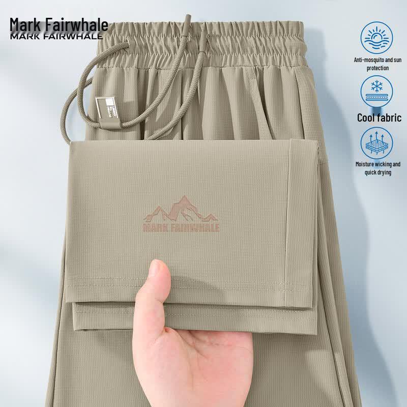 Mark Huafei Men s Ice Silk Straight Leg Sports Pants XL