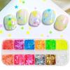 12 Grids Y2K Mini Star Nail Sequins Glitter Flakes Affordable Manicure Accessories for Beginner Nail Learners