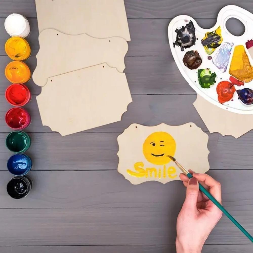 Wooden Blank Hanging Sign, Create DIY Handmade Painting Craft, Writing and Home, Room Decoration, Suitable for Various Occasions