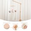 3Pcset Baby Wooden Bed Bell Bracket Mobile Hanging Rattles Toy Hanger Baby Crib Mobile Bed Bell Wood Toy Holder Arm Bracket