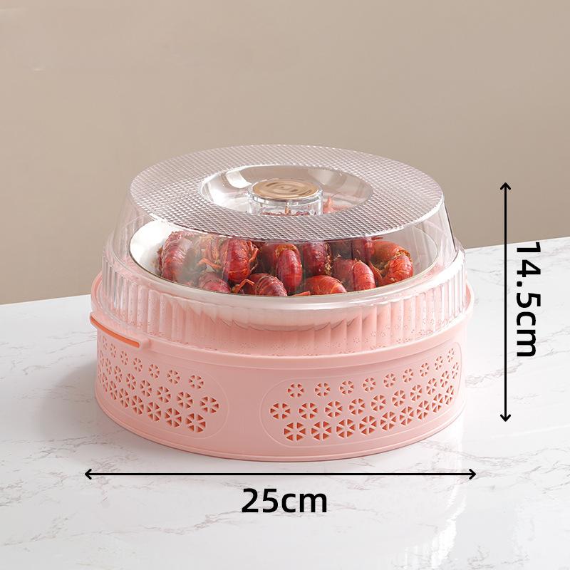 

Полая крышка для овощей с несколькими слоями для защиты от пищевой пыли, накрывающая обеденный стол с оставшейся едой дома The second floor розовый