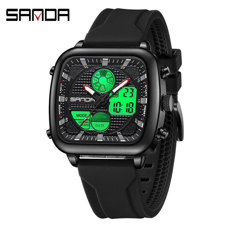 Sanda Men S Watch Fashion Waterproof Luminous Outdoor Sports Electronic Watch Personalized Watch