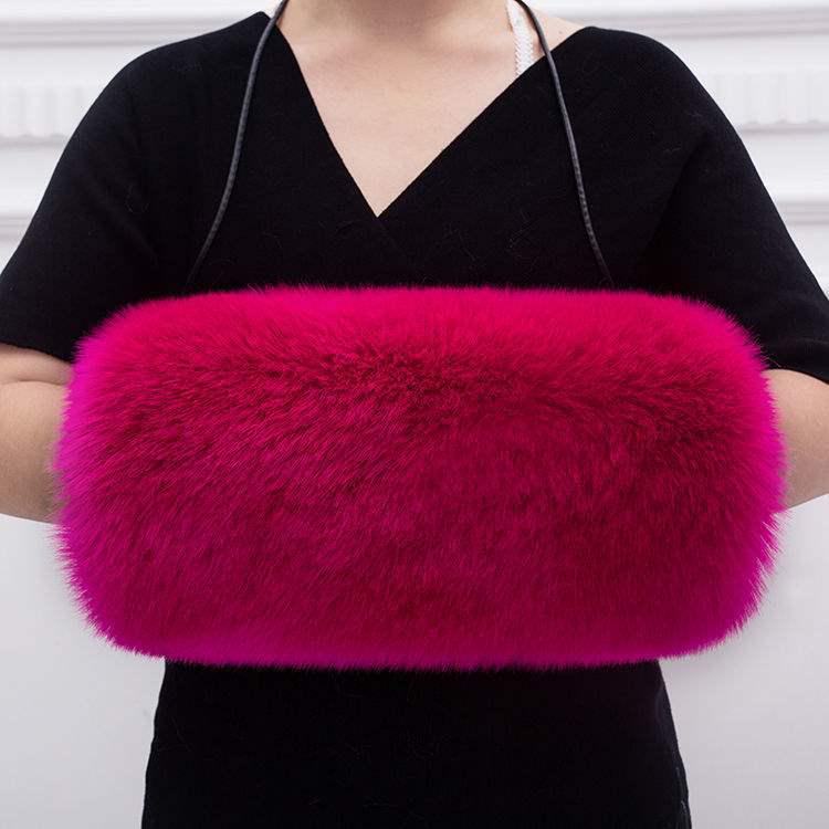 Cozy Faux Fur Muff Sleeve Hand Warmer - Winter Plush Tube Glove