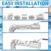 BSP Threaded Pipe Fittings 304 Stainless Steel Pipe Connector Jointer Durable Pipe Straight Joint