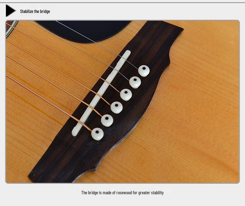 Hongmian SD222 Solid Wood 41-Inch Acoustic Guitar - Steel String, Western Style, Iconic Domestic Brand