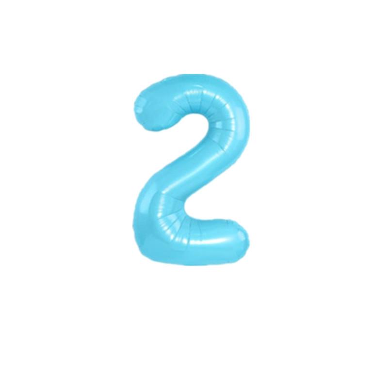 32" Medium Number Aluminum Foil Balloon for Children's Birthday Party Decorations