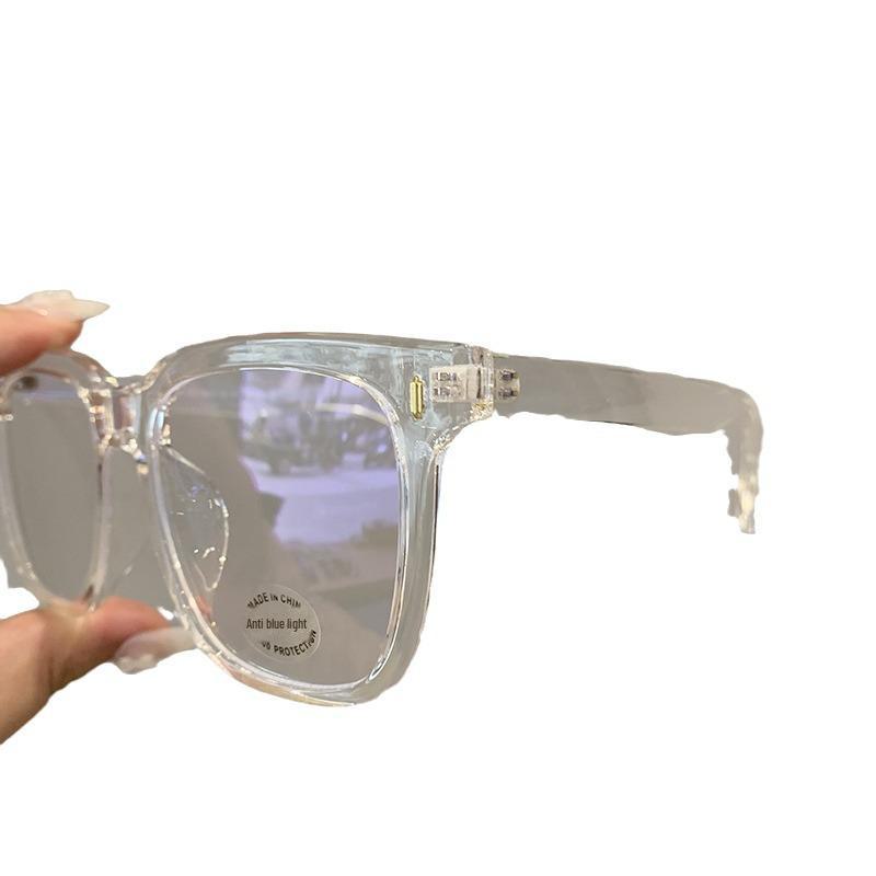 Trendy übergroße Anti-Blaulicht-Myopie-Brille für Damen - dicke schwarze Rahmen zum Schutz der Augen