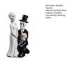 Skeleton Bride And Groom Figurine Gothic Resin Skull Wedding Couple Statue Gothic Desktop Sculpture for Day of The Dead Home Decor