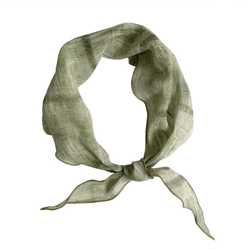 Triangle Scarf Scarf Women's New Literary and Versatile Neck Protection Silk Scarf Scarf Headscarf Summer Women's Pastoral Hair Accessories Headgear