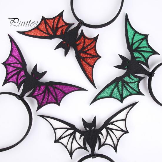 Glitter Felt Hair Accessories Halloween Bat Headband, Hairband Devil Outfit for Costume, Festival Masquerade Party Prop Cute Decor