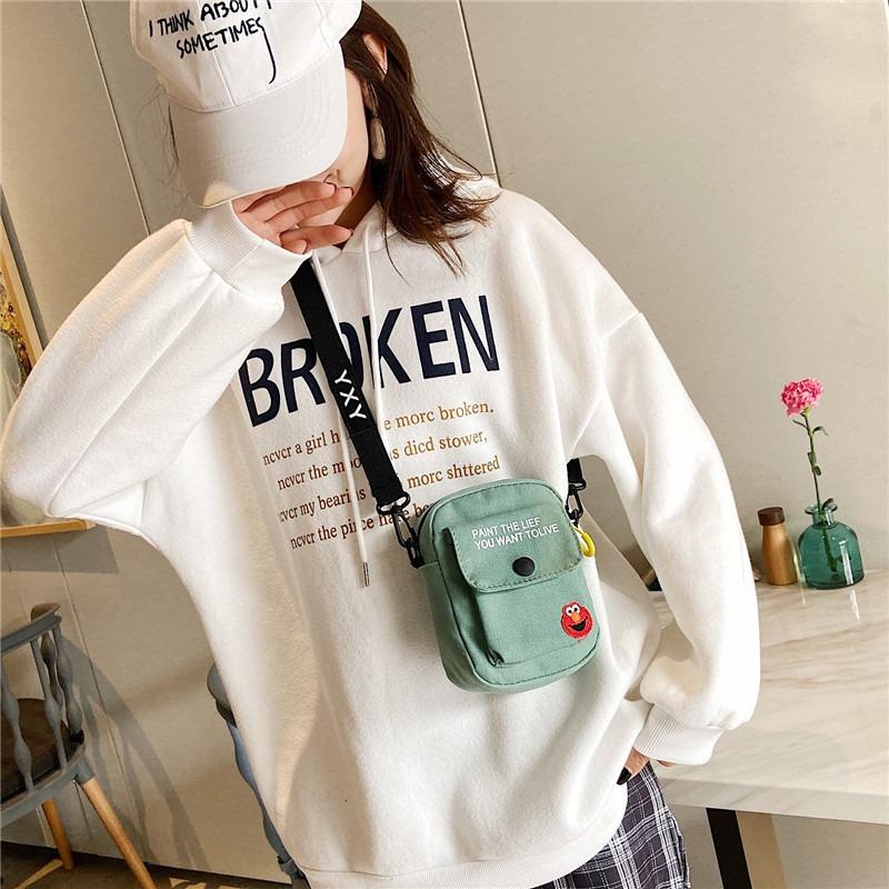 Canvas Bag, New Fashion Small Square Bag Women's Bag Shoulder Bag Messenger Bag
